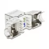 DELOCK Keystone modulis RJ45 kištukas į LSA Cat.6A beįrankis 45° kampu ekranuotas su metaliniu fiksatoriumi