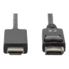 Adapterinis laidas DisplayPort 1.2 su fiksatoriumi 4K 60Hz UHD DP/HDMI A M/M juodas 2 m