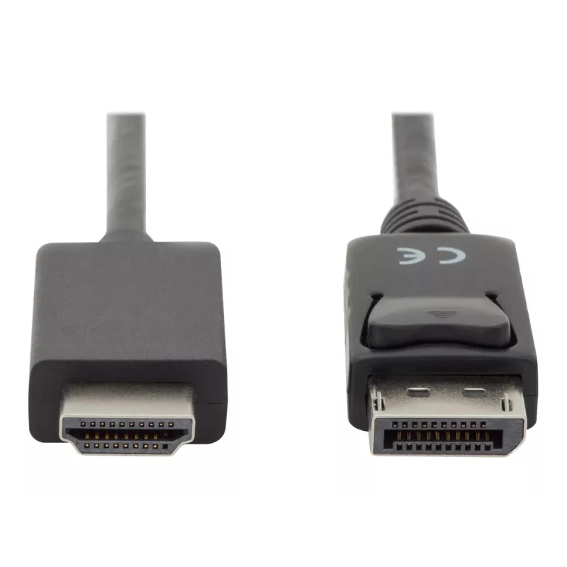 Adapterinis laidas DisplayPort 1.2 su fiksatoriumi 4K 60Hz UHD DP/HDMI A M/M juodas 2 m