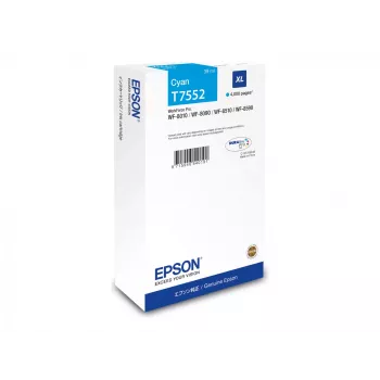 Originalus Epson kasečių rašalas C13T75524N (XL didelės talpos) Cian, skirtas WF-8XXX serijai