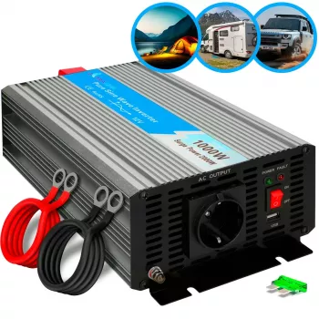 Įtampos keitiklis Extralink OPIP-1000W 12V 230V 1000W grynas sinusas