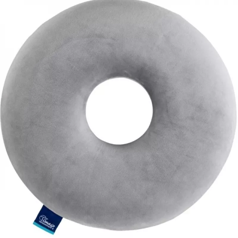 Sėdimoji pagalvė TIMAGO SUPPORT TIM su anga, 390×390×80 mm, pilka