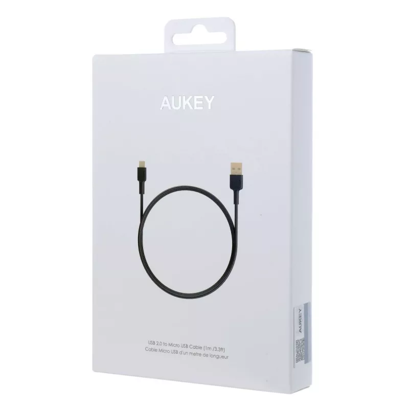 AUKEY CB-MD1 Black greito įkrovimo laidas micro USB-USB | 1m | 5A | 480 Mbps