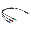 DeLOCK USB įkrovimo laidas 3 in 1 USB Type-C Lightning Micro USB 30 cm