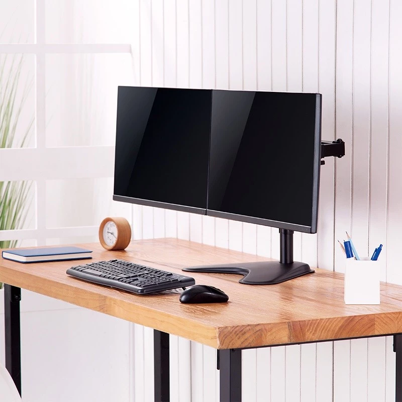 Monitorio laikiklis LOGILINK BP0099 2 ekranams, iki 81,3 cm (32 colių), VESA 75x75–100x100, max 8 kg, juodas