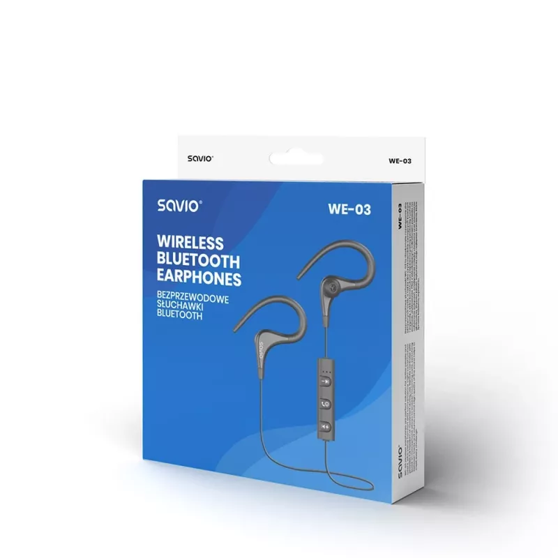 Belaidės ausinės „Savio WE-03“ su Bluetooth