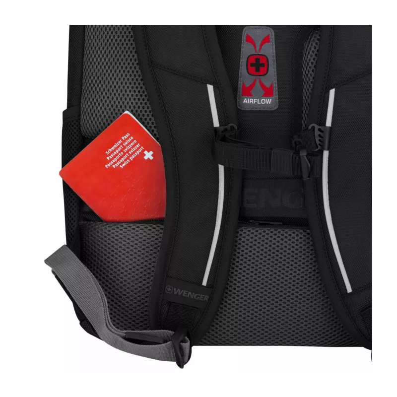 Wenger Carbon Pro verslo kuprinė su 15,6 inch nešiojamojo kompiuterio ir planšetės kišenėmis, juoda (653129)