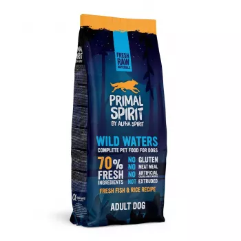 Sausas šunų ėdalas PRIMAL SPIRIT Wild Waters 12 kg – pusdrėgnas, žuvies skonio