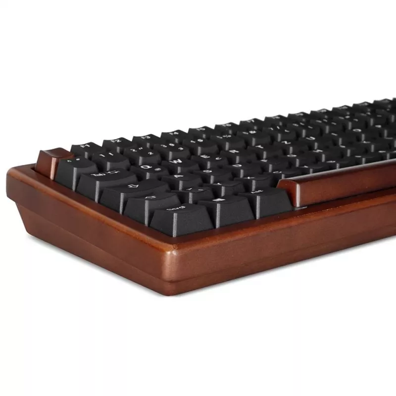 Klaviatūra Sharkoon SGK50 S2, USB, QWERTZ, vokiška, medžio apdaila