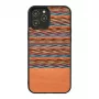Apsauginis dėklas man and wood iPhone 12 Pro Max – rudas languotas su juodais akcentais