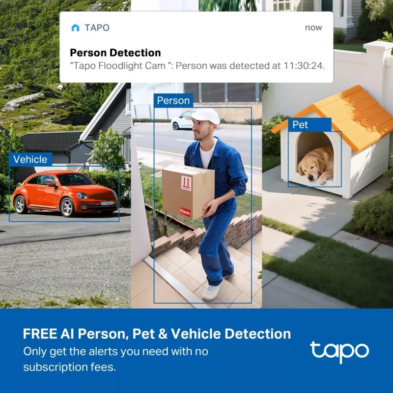 TP-Link TAPO C615F KIT apsaugos kamerų rinkinys, LED prožektorius su saulės baterija, 2304 x 1296 pikseliai, lauko, PTZ