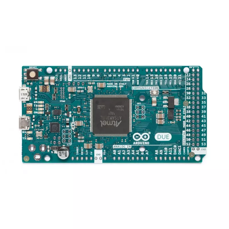 Arduino Due plokštė su Atmel SAM3X8E ARM Cortex-M3 procesoriumi
