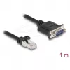 Delock 64351 CAN magistralės kabelis, RJ45 kištukas – D-Sub 9 kontaktų kištukas, Cat.5e STP, 1 m, juodas