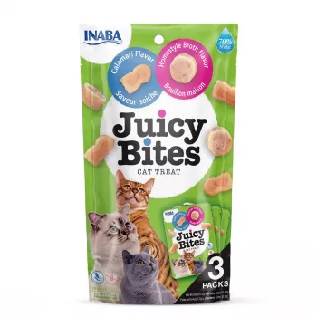 INABA Juicy Bites Homestyle broth and Calamari - katės skanėstai - 3x11,3 g