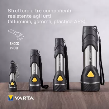 Rankinis žibintuvėlis Varta Day Light Multi LED F20 juoda sidabrinė geltona