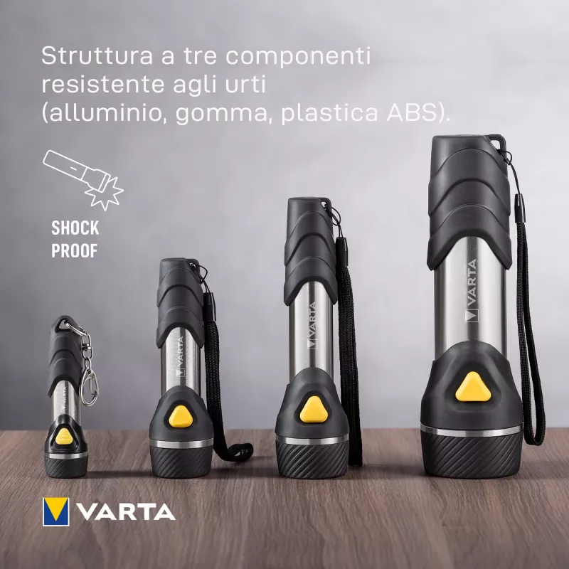 Rankinis žibintuvėlis Varta Day Light Multi LED F20 juoda sidabrinė geltona
