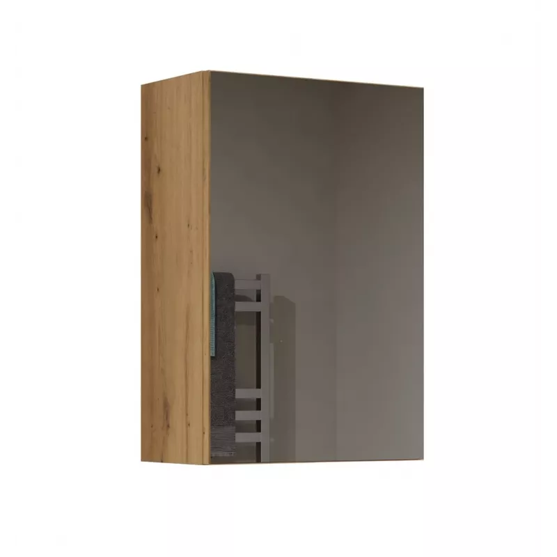 Prietaisinė spintelė voniai POLA 1DL ARTISAN, ąžuolo spalvos, pakabinama, 400×220×600 mm, 3 lentynos