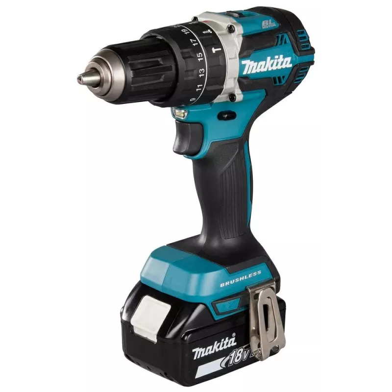 Gręžtuvas Makita DHP484RTJ su greito užveržimo griebtuvu, 1.8 kg, juodas, mėlynas