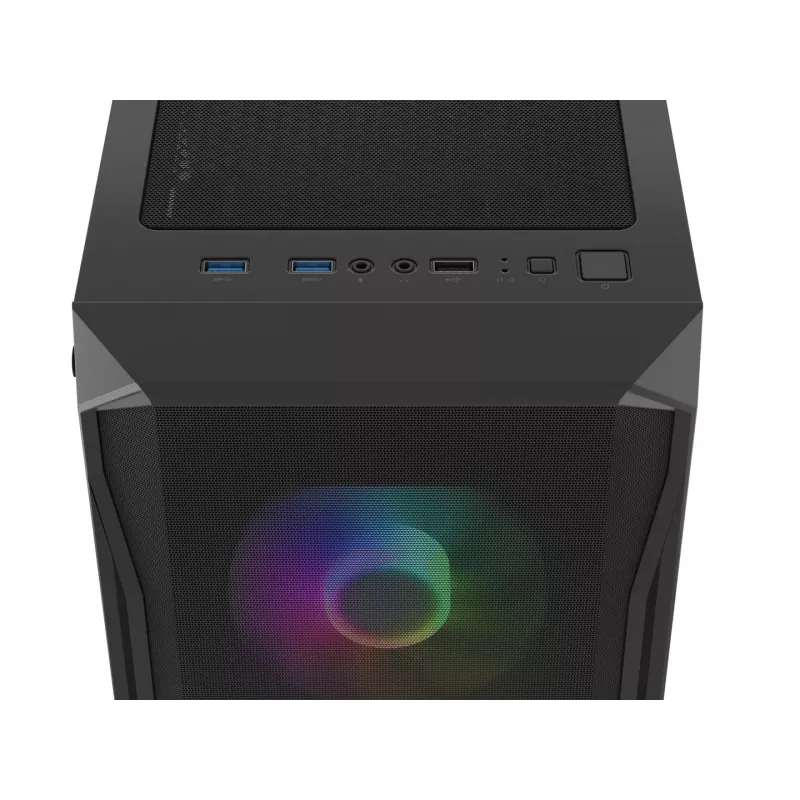 Korpusas Fury Shobo SH4F su RGB langu ir 4 ventiliatoriais MIDI