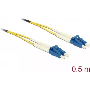 DeLOCK 86545 0,5 m LC geltonas OM4 daugiamodis šviesolaidinis kabelis
