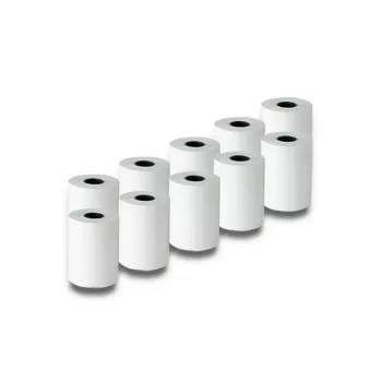 QOLTEC termoetikečių popierius 5,7 cm plotis, baltas, 55 g/m², 10 rulonų pakuotėje (modelis 51896)