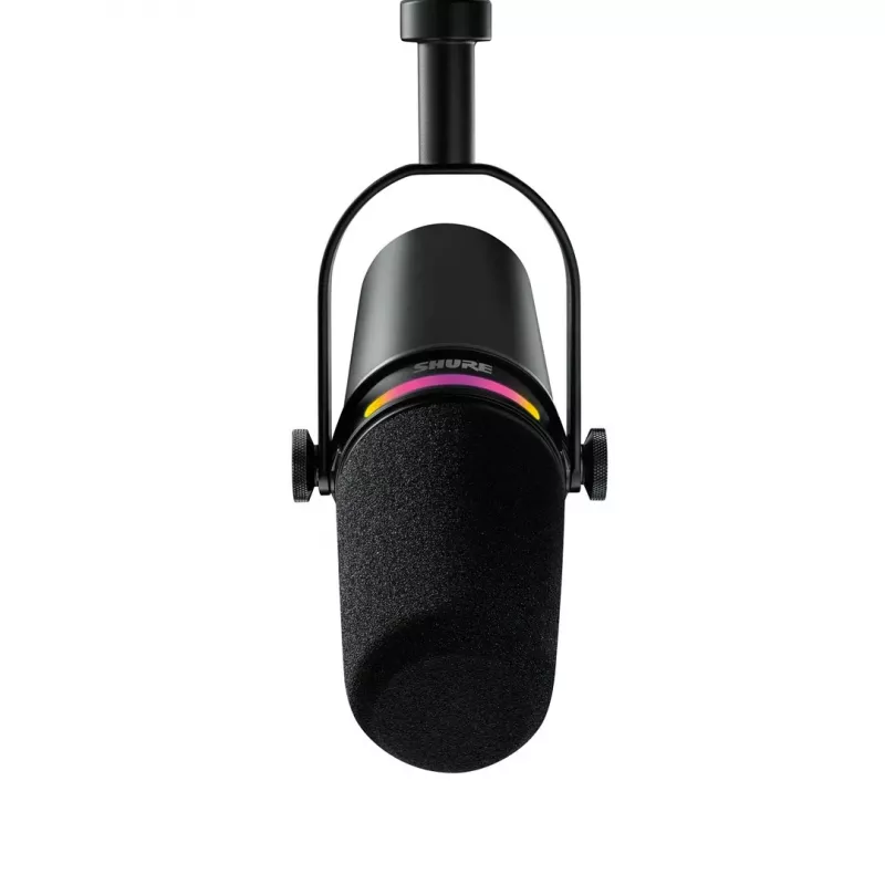 Shure MV7+-K - Paskaitų ir vokalų mikrofonas su XLR/USB-C jungtimi, juodas