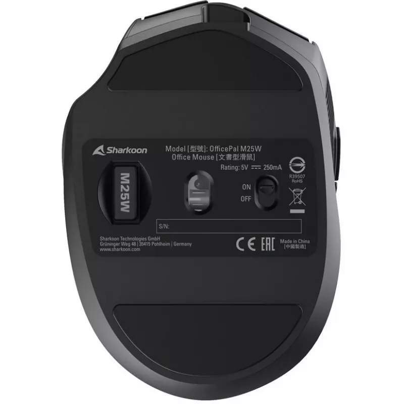 Sharkoon OfficePal M25W belaidė pelė, juoda