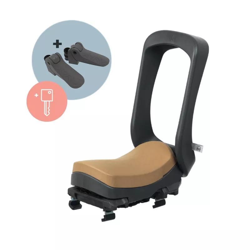 Vaikiška bagažinės tipo sėdynė Urban Iki URBAN IKI Junior boot seat JUODA/RUDA su raktiniu užraktu