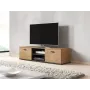 TV stovas Cama Meble SOHO 140, ąžuolas lefkas/juodas, 1400×430×370 mm