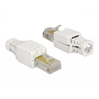 Laidinė jungtis DeLOCK 86415 RJ-45 balta