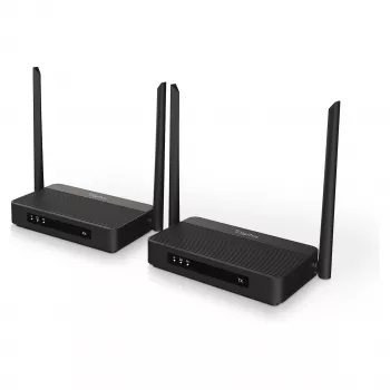 Belaidis HDMI KVM plėtiklio rinkinys DIGITUS DS-55360 – Siųstuvas ir imtuvas, 100 m, 4K/60Hz, HDMI, USB-A/USB-C