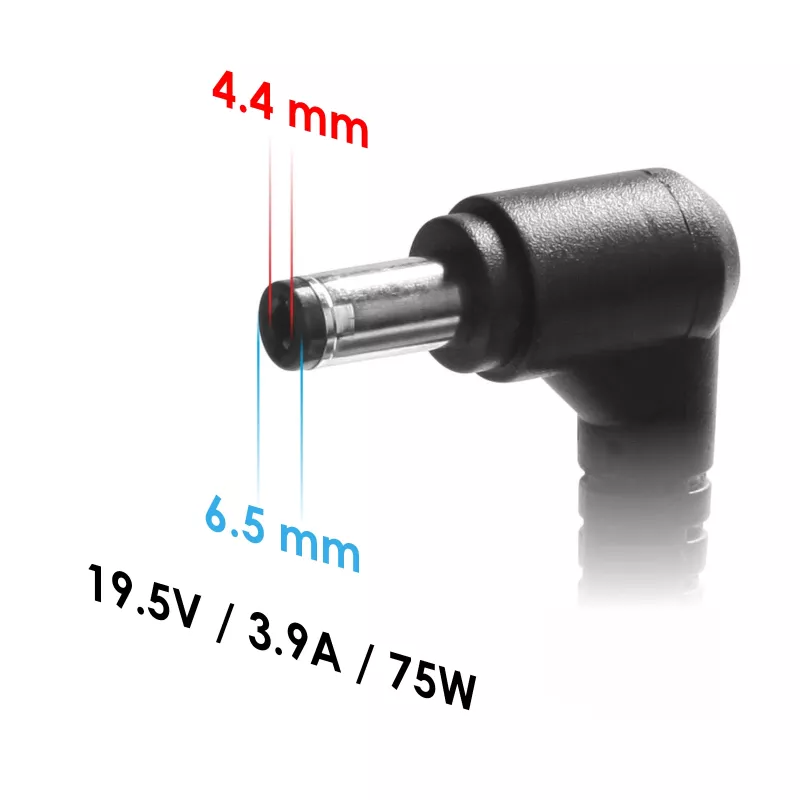 Akyga AK-ND-19 maitinimo adapteris Sony nešiojamiesiems kompiuteriams, 75 W, 19,5 V, 3,9 A, 6,5 x 4,4 mm su kaiščiu