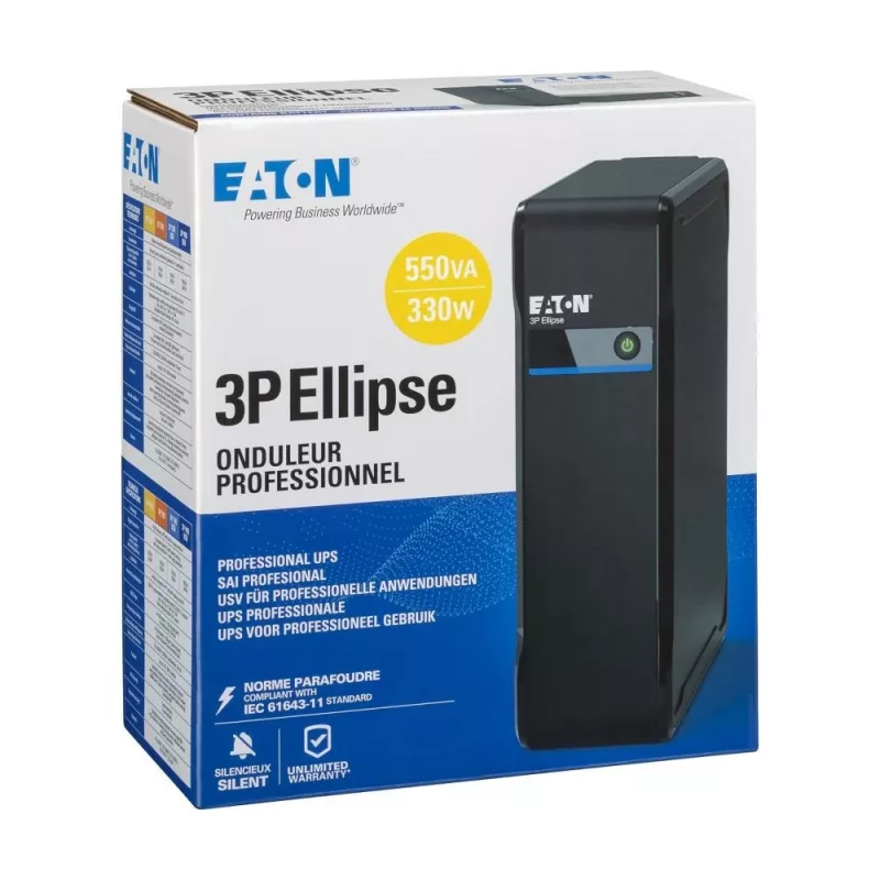 Eaton 3P Ellipse 550 nepertraukiamo maitinimo šaltinis (UPS) atsarginis (offline) 0.55 kVA 330 W 4 AC lizdai