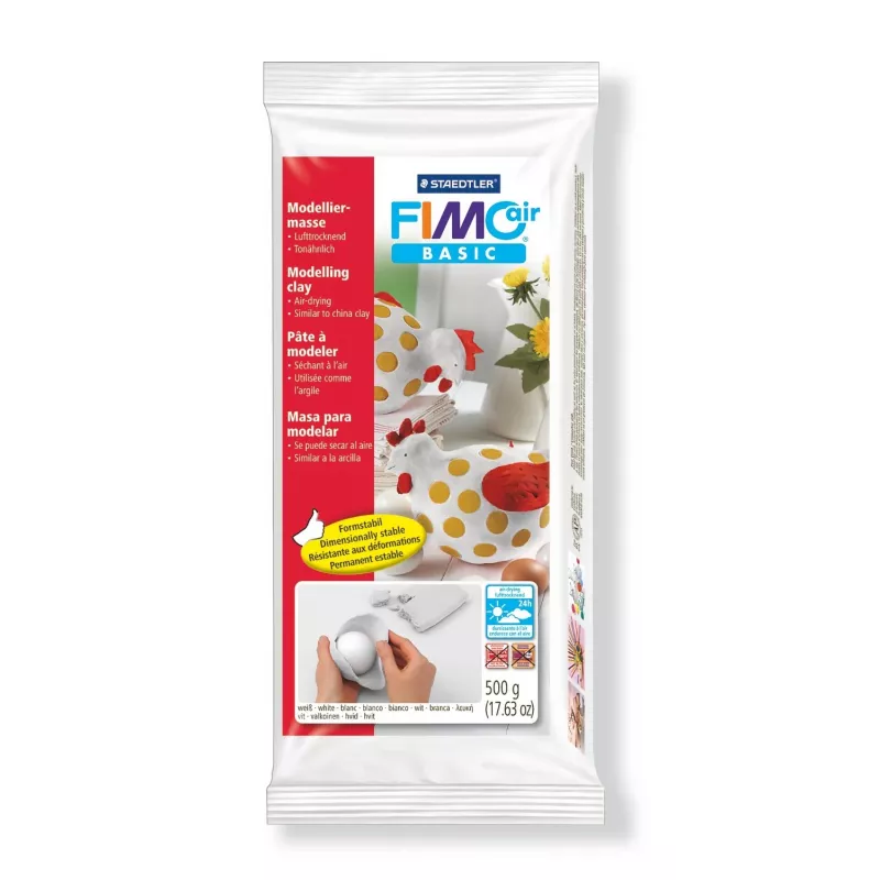 Modeliavimo molis Staedtler FIMOair basic 8100 Baltas 500 g