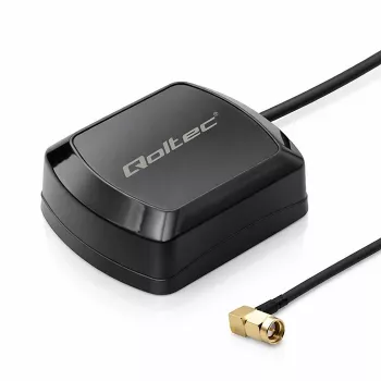 Išorinė GPS/GLONASS antena QOLTEC 28 dBi 50 W su SMA stačiu kampu