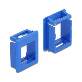 Tvirtinimo rinkinys DELOCK 86764 – mėlyni plastikiniai laikikliai Keystone moduliams