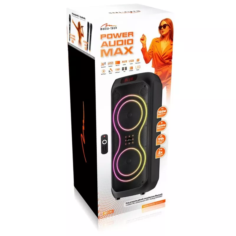 Didelė nešiojama kolonėlė Media-Tech POWER AUDIO MAX MT3185