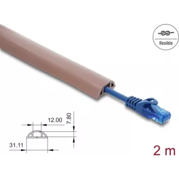 Kabelių mova DELOCK 20763 PVC Ruda 1 vnt