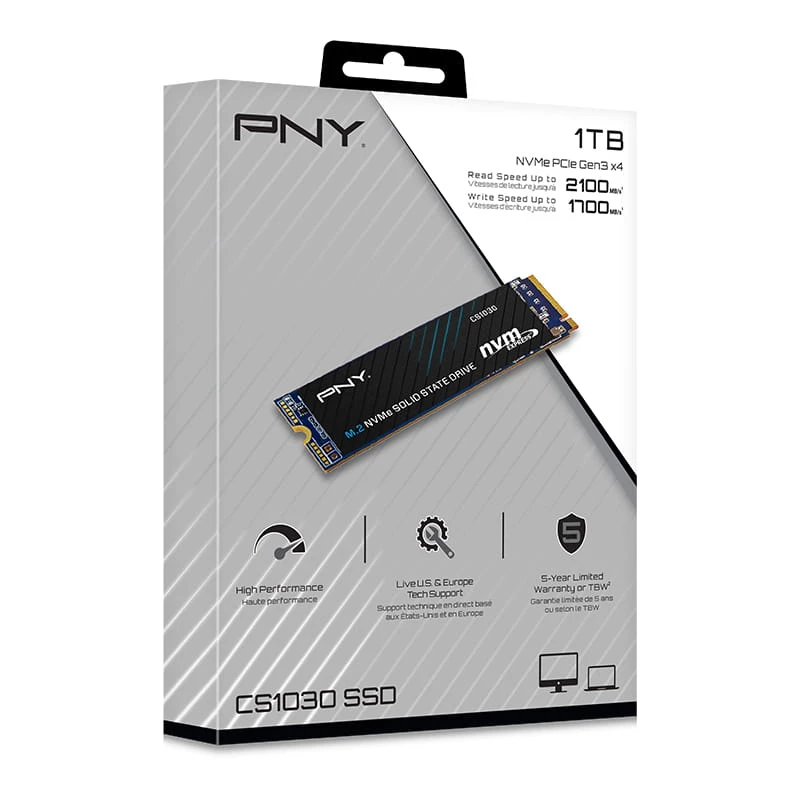 PNY CS1030 1 TB M.2 PCI Express 3.0 NVMe 3D NAND vidinis SSD diskas