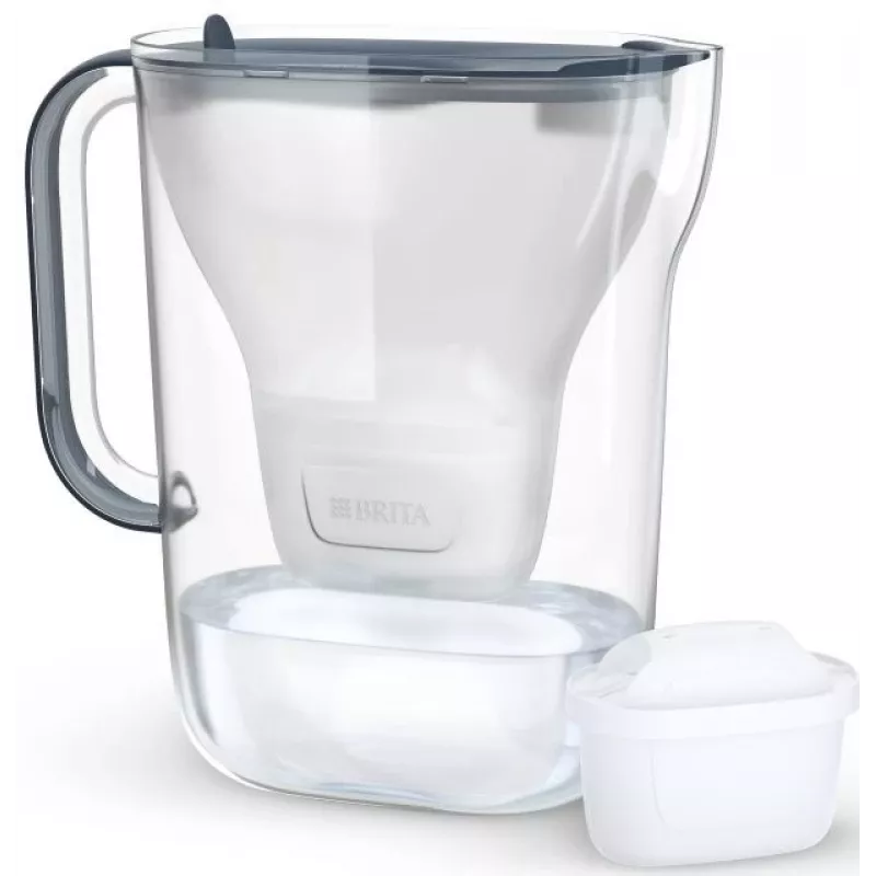 BRITA vandens filtro ąsotis Style Essential Graphite su 4 MAXTRA Pro filtrais, 2.4 L talpa, 1.4 L filtruoto vandens