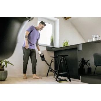 Kärcher VC 4 2-in-1 belaidis dulkių siurblys, 21,6 V Li-Ion, 30 min veikimo, HEPA, geltonas/juodas