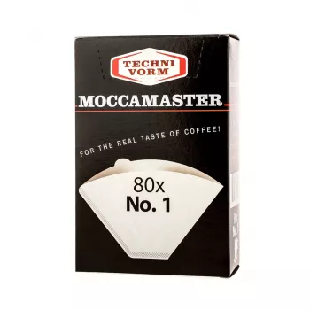 Vienkartiniai popieriniai kavos filtrai MOCCAMASTER Cup size 1 — 80 vnt., balti