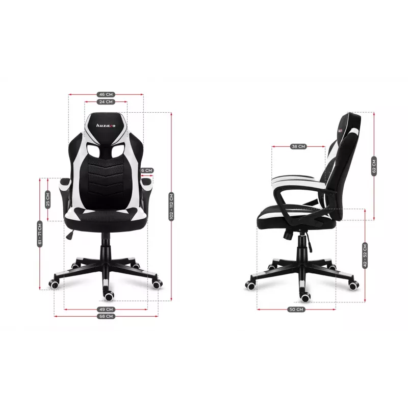 HUZARO FORCE 2.5 BALTA MESH GAMING KĖDĖ