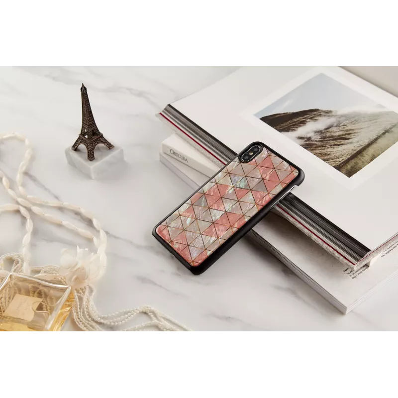 Apsauginis dėklas iKins iPhone XS Max – deimantinis raštas, juodas