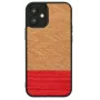 Apsauginis telefono dėklas Man and Wood, iPhone 12 mini – silkė azalija juodas raštas