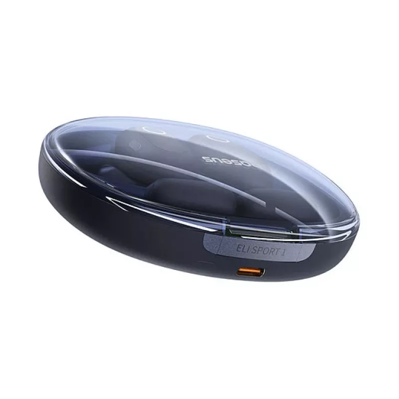 Baseus Eli Sport 1 atviro tipo belaidžiai ausinės Cosmic Black su USB laidu