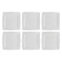 Kvadratinės pietų lėkštės LA PORCELLANA BIANCA Florentina White 26,5 cm – 6 vnt. rinkinys