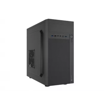 Kompiuterio korpusas NATEC Helix Mini Tower juodas – microATX/Mini-ITX, 3x3,5 col. + 5x2,5 col., 33 cm GPU, USB-C/USB-A prievadai