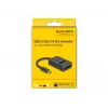 DeLOCK kombinuotas keitiklis M.2 NVMe PCIe SATA SSD USB Type-C 10 Gbps