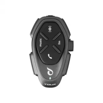 Motociklo tarpusavio ryšio komplektas INTERPHONE TOUR HD, 2 vnt., Bluetooth 4.0, veikimo atstumas 1500 m, baterija iki 20 h, juoda